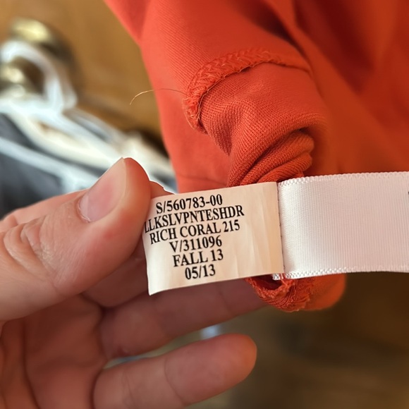 Banana Republic Women’s V Neck Dress Orange Size 12 - Picture 8 of 8